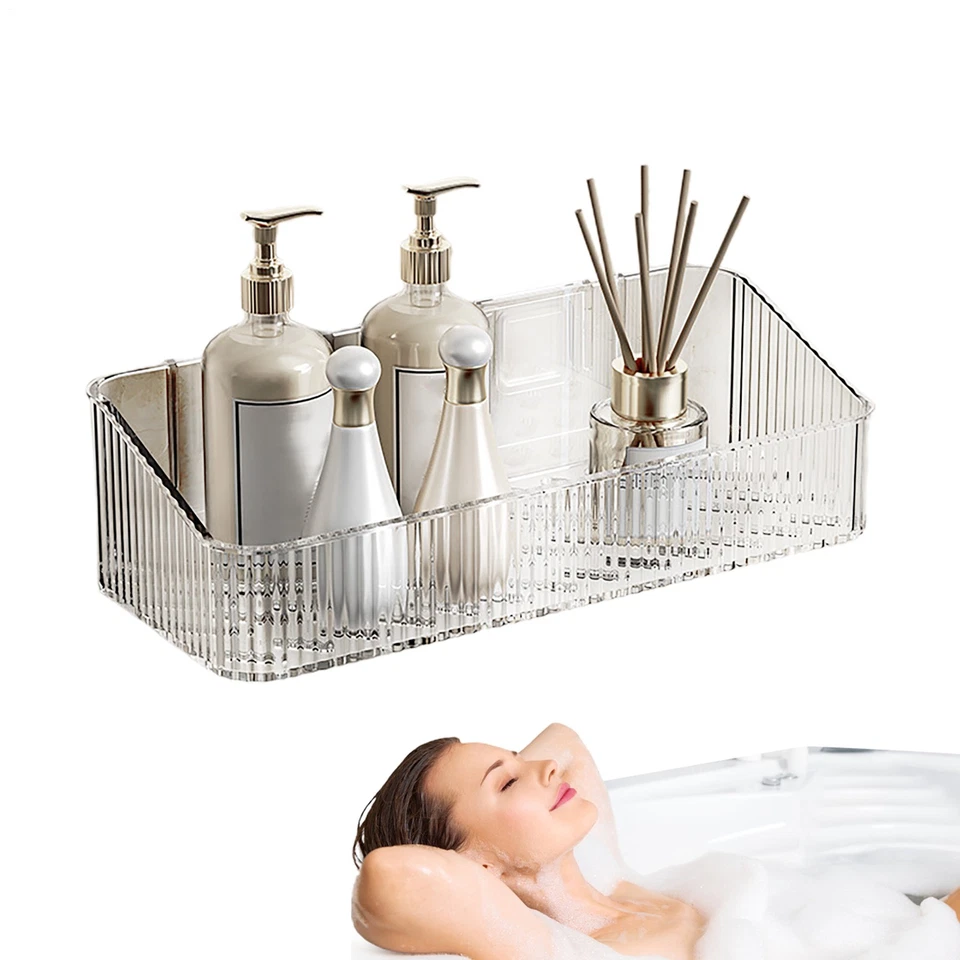 Estante de Baño Pared Impermeable Fácil Acceso Baño Organizador Montado en Pared Foto 2 de 4