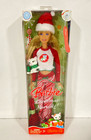 Christmas Morning Barbie Doll Holiday Theme Red White Green Outfit With Kitty