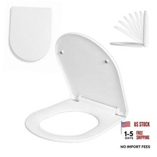MinSha D-Shape/U-Shape Toilet Seat, Adjustable 17-18 Inch Length, Soft 17in