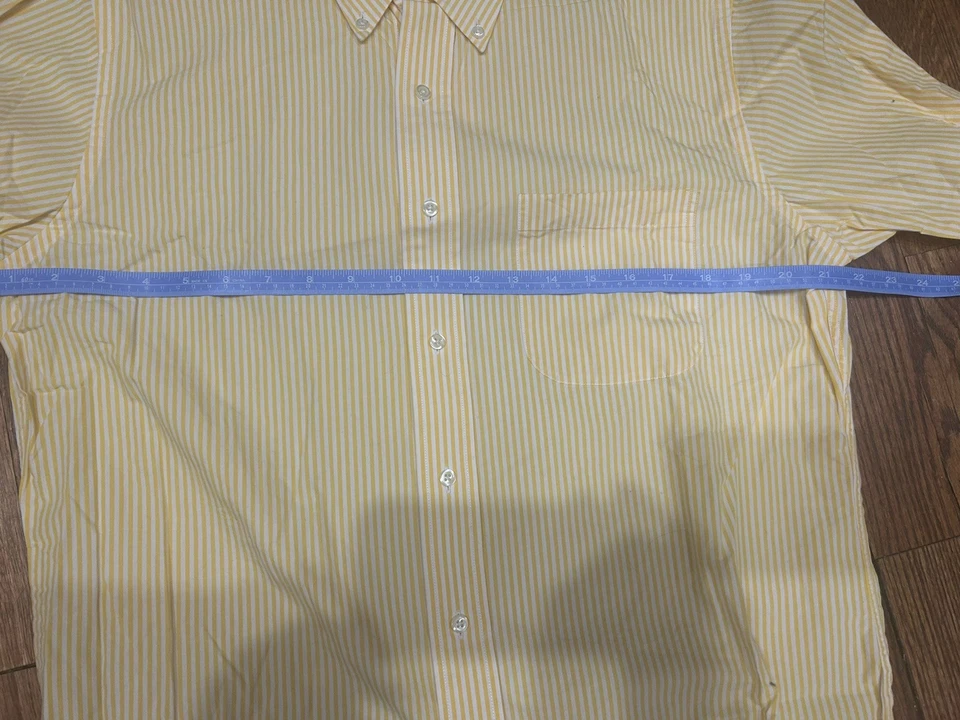 Camisa Oxford Brooks Brothers Amarillo/Blanco Rayas 16 32/33, Excelente Estado Foto 2 de 4