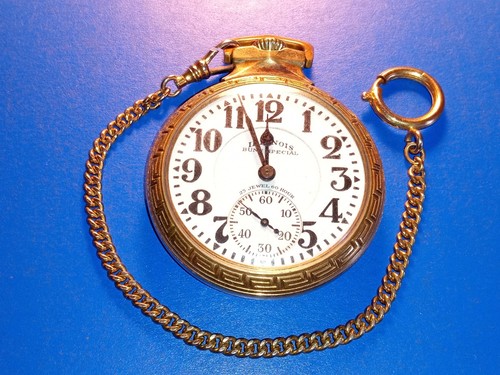BEAUTIFUL !!! Antique Illinois Bunn Special 23 Jewel 60 Hour 14k GF Case..Read