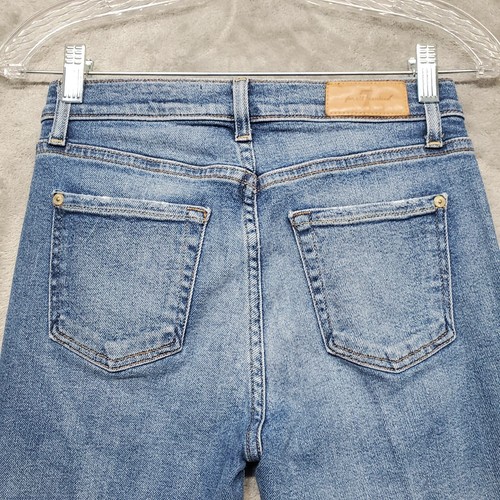 7 For All Mankind Jeans Womens 26 Luxe Vintage Ankle Skinny Point Hem Side Seam - Picture 14 of 16