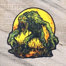 Swamp Monster Patch Iron On Horror Gothic Creature Graves Goth Scary Movie Gift