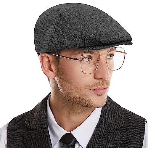 Gorra plana Newsboy para hombre Ivy Cabbie Cap Irish Catsby sombreros talla única Hbl1-negro - Imagen 1 de 7