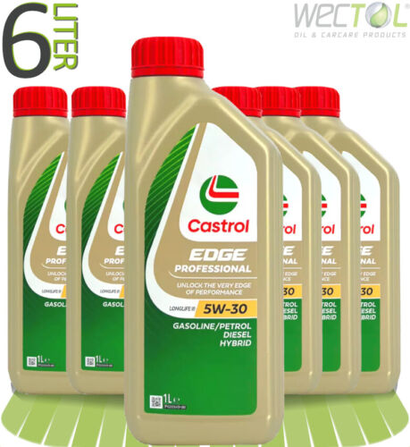 6 liter Castrol Edge Professional Longlife 3 5W-30 for VW Audi Skoda seat etc. - Picture 1 of 1