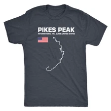 Pikes Peak International Hill Climb Track Outline Series T-shirt or Hoodie
