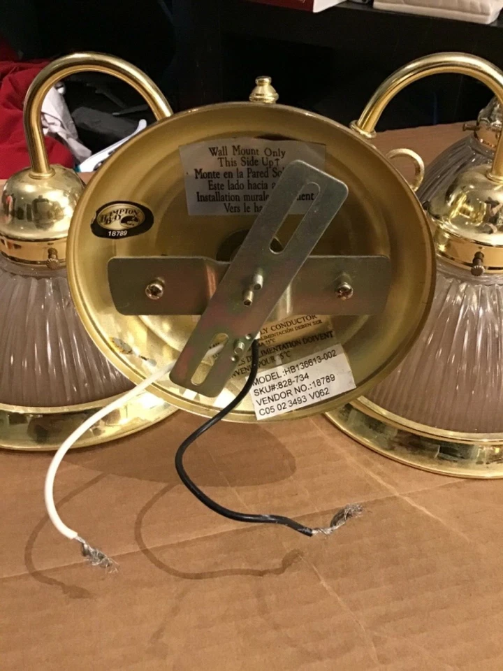 Lámparas Hampton Bay 2 colores latón probadas y en buen estado tal cual Foto 4 de 4