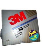 2 Boxes 3M High Density DS, HD Formatted IBM 10-Count 5-1/4" Diskettes Disks