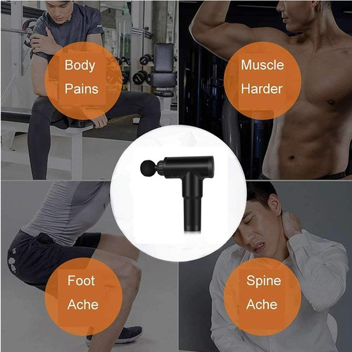 Massage Gun Electric Handheld 6 Speed Adjustable Relieve Neck Back Muscle Sore - Foto 2 di 5