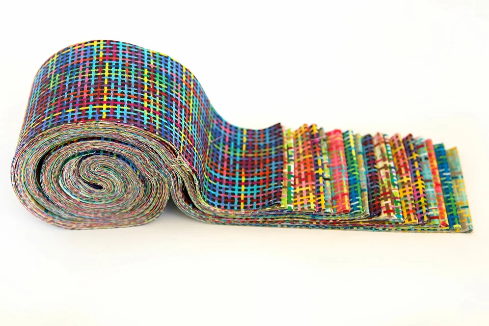 18-шт красивый в клетку желе рулон 2,5» предварительно вырезать 100% хлопок ткани лоскутное одеяло полоски - Изображение 2 из 4