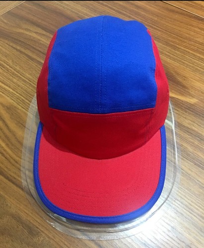 Red blue 5 panel adjustable cap 100 