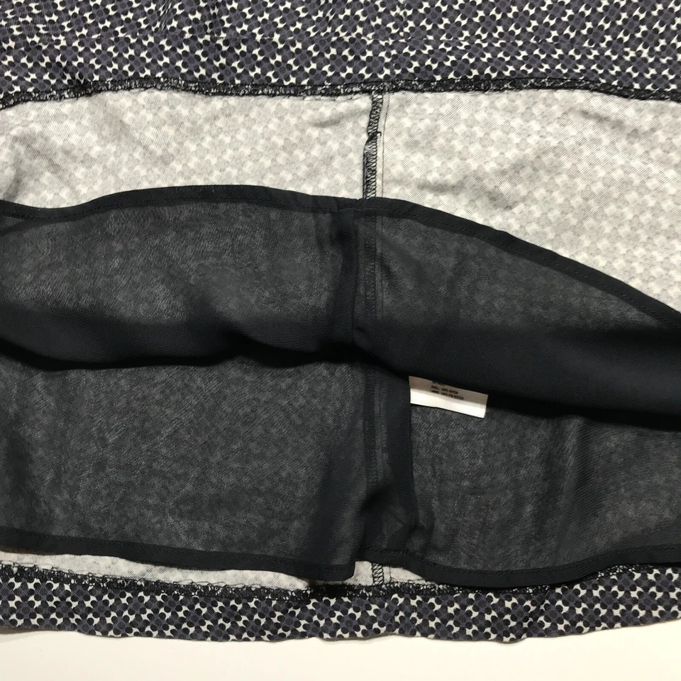 Gap 裙 A 字秋千裙人造丝灰色圆点地理设计侧拉链女式 4 码 — 第 4/4 张图片