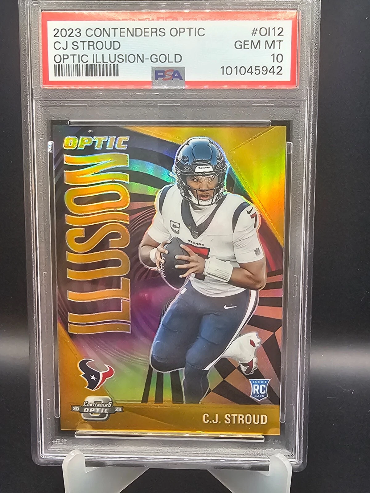 CJ Stroud Panini Contenders Optic Optic Illusion #OI12 Gold