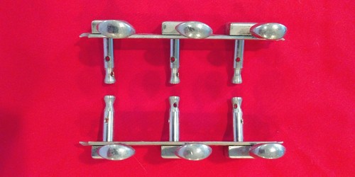 Vintage 1965 USA Kluson Guitar Tuner Set Nickel 2 Hole Shafts MARTIN GIBSON - Picture 4 of 11