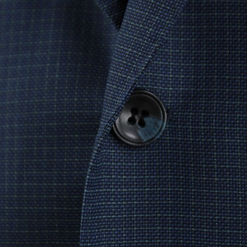 Sartorio Kiton NWT 100% Wool Sport Coat Size 54R (44R US) In Blue w/ Green Check - Picture 2 of 14