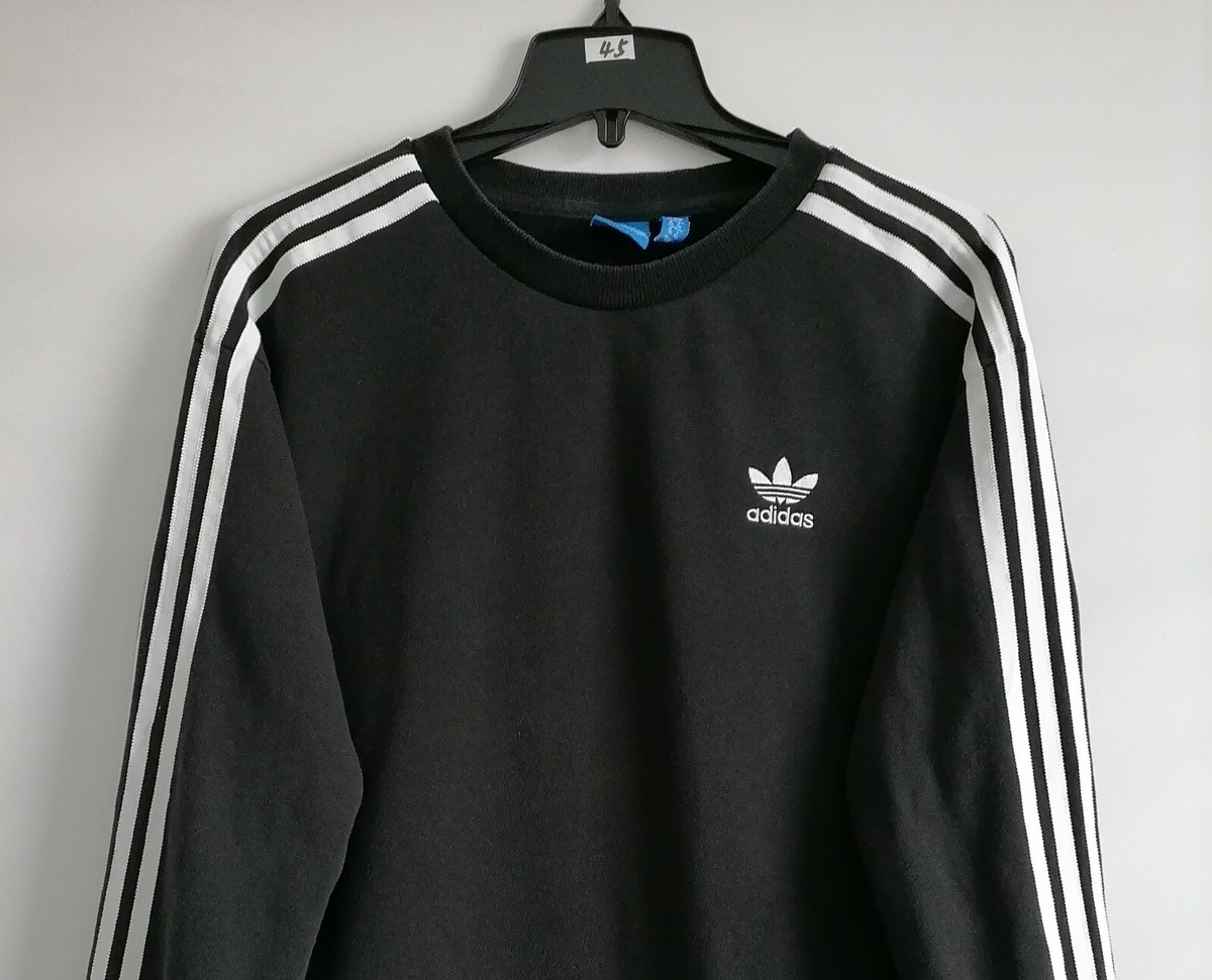 Adidas Mens Black Sweatshirt Crew Neck Size Small | eBay