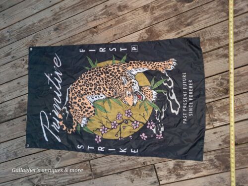 Vintage primitive leopard skateboard tapestry flag - Picture 2 of 6