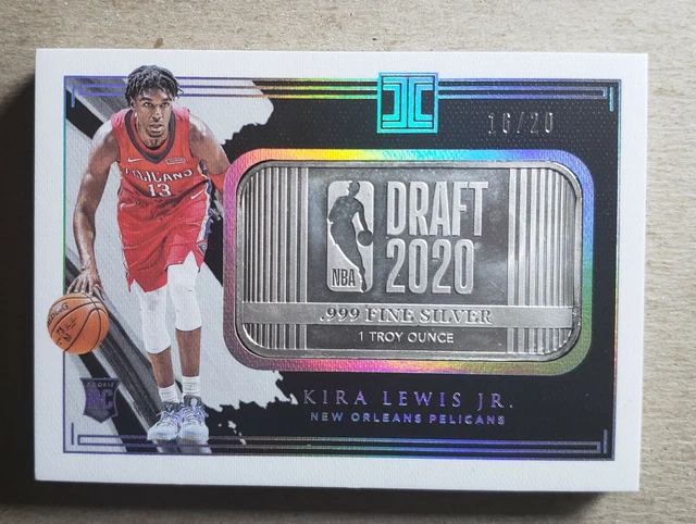 2020-21 Panini Impeccable 1 Fine Silver Ounce Kira Lewis Jr. Rookie /20 RC #13