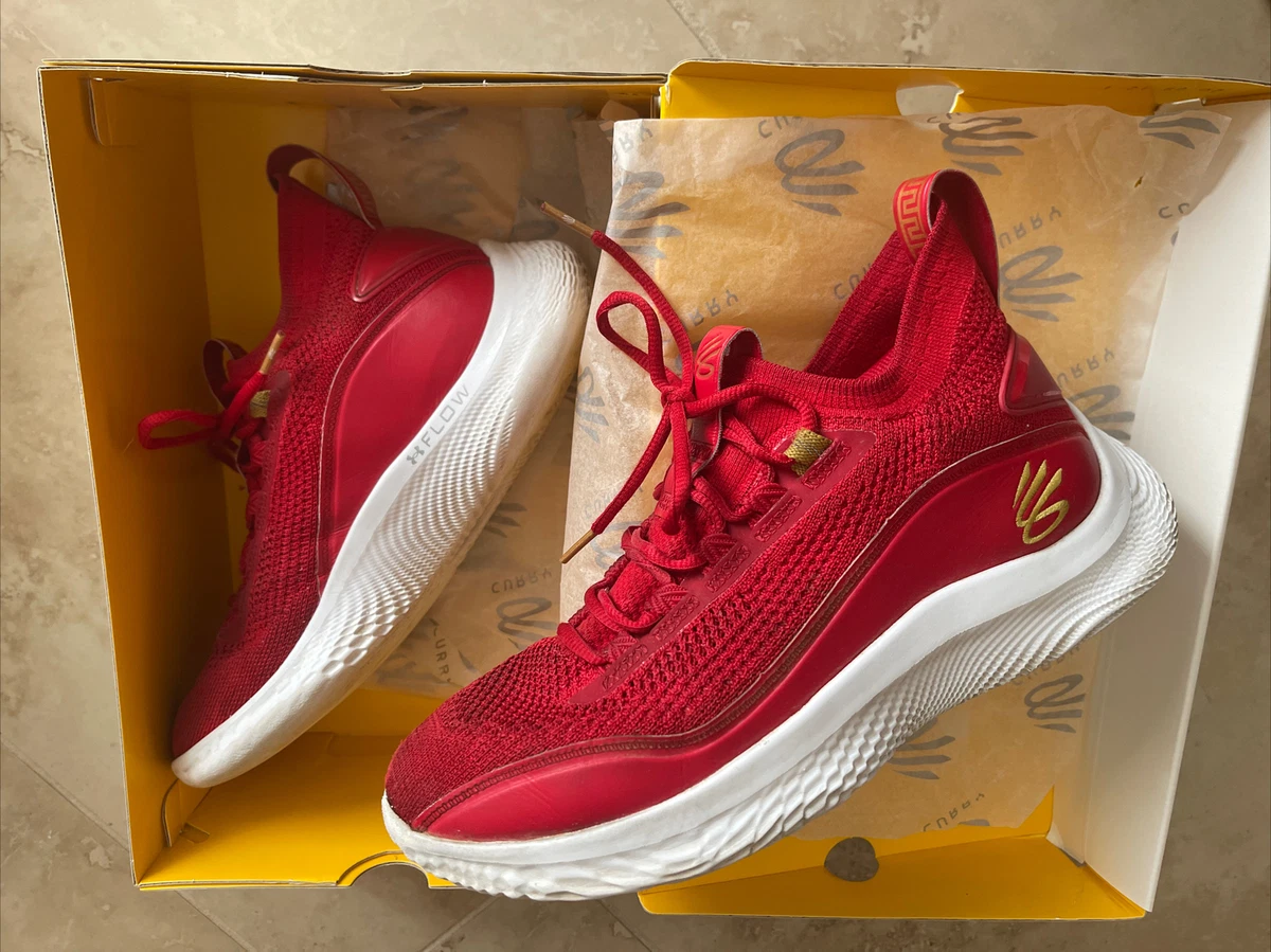 Under Armour Curry Flow 8 Chinese New Year CNY 3024035-600 8M/9.5W VG Clean!