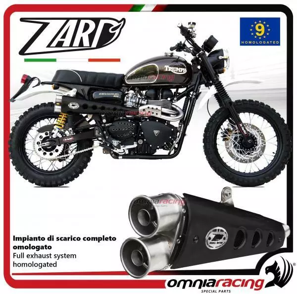Zard Auspuff komplett hoch stahl homologiert Triumph scrambler