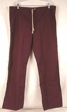 EWC Medical Reversible Scrub Pants SPAS WI Wine Size Medium 280R