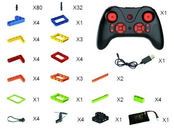 df-modells 9990 SkyWatcher 5in1 DIY Block Drohne - RTF NEU & OVP - Bild 2 von 4