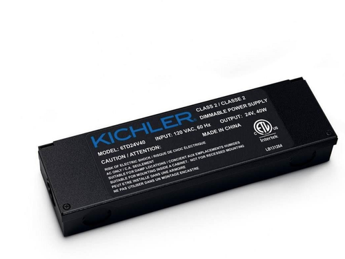 Kichler 24V Dimmable 40W Power Supply, Textured Black - 6TD24V40BKT