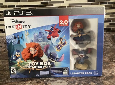 NEW Disney Infinity 2.0 Toy Box Starter Pack PS3 Kids Game Bundle Stitch &Merida
