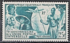 FRENCH EQUATORIAL AFRICA:1949 SC#C34 MVLH UPU Issue AP2211