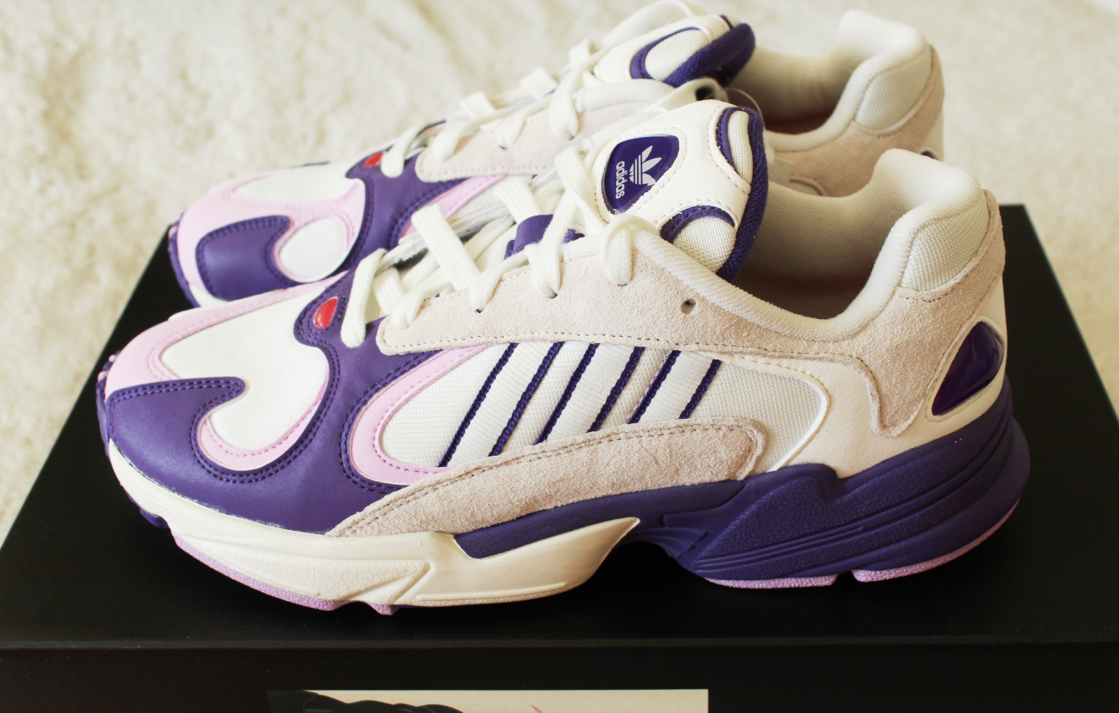 New Adidas Dragonball Z DBZ Yung 1 Frieza Purple Grey White UK 10.5 US 11 D97048 New Adidas Dragonball Z DBZ Yung 1 Frieza Purple Grey White UK 10.5 US 11 D97048