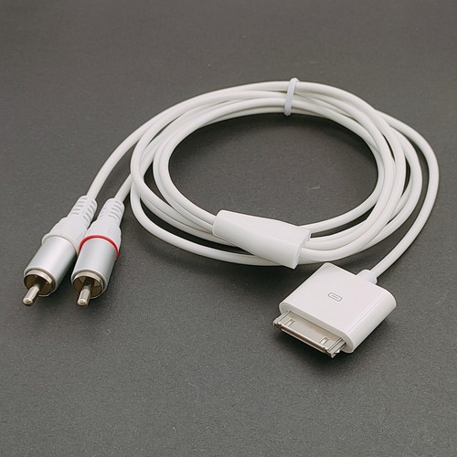 1.5meter 5feet Dock Connector to 2RCA Audio Cable for iPod iPhone 4 - Picture 3 of 4