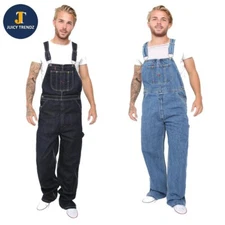 Mens Dungaree Bib and Brace Overalls Engineer Workwear Heavy Duty Pants Coverall