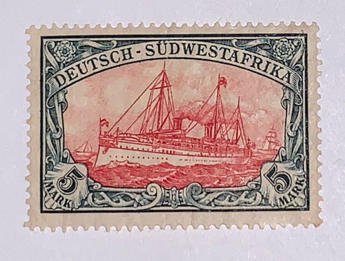 Travelstamps:GERMANY South West Africa Stamps Kaiser's Yacht 5 Mark MOGH WMK - Picture 5 of 5