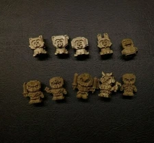 Culture Pirates Glyos Bitfigs Ninja & Animal Series Trophy Set Mini Figures