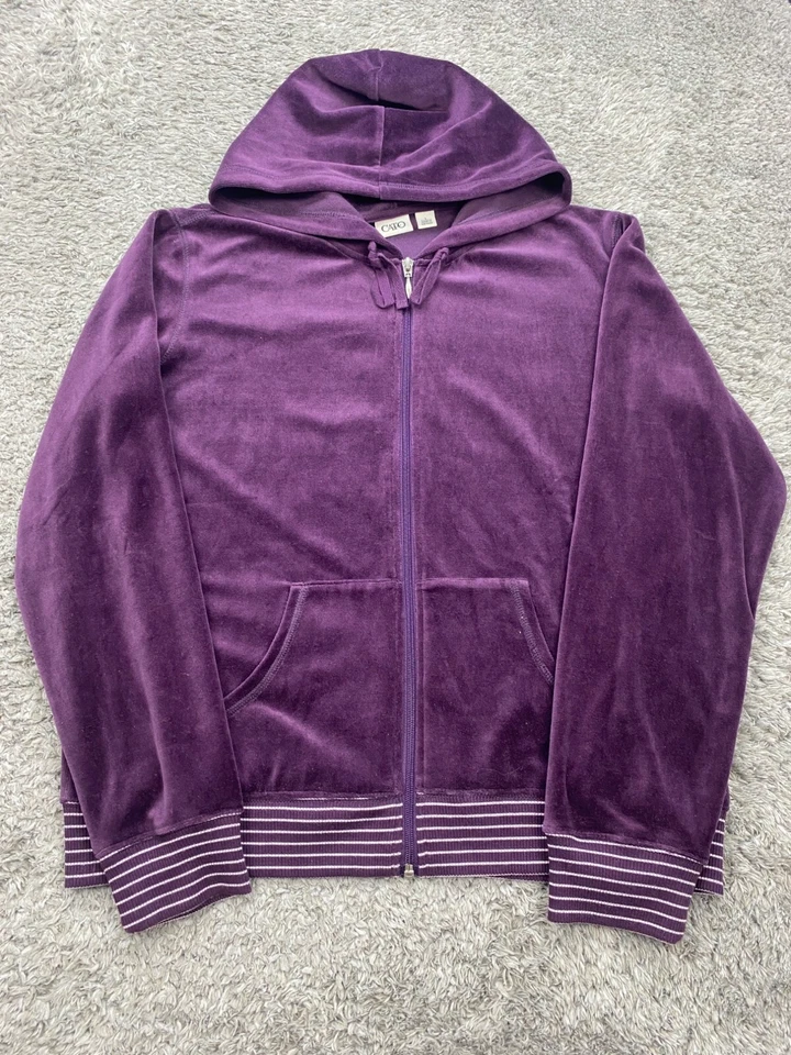 Traje de chándal Cato para mujer chaqueta grande con capucha pantalones deportivos pequeños conjunto de terciopelo agotado Foto 2 de 4