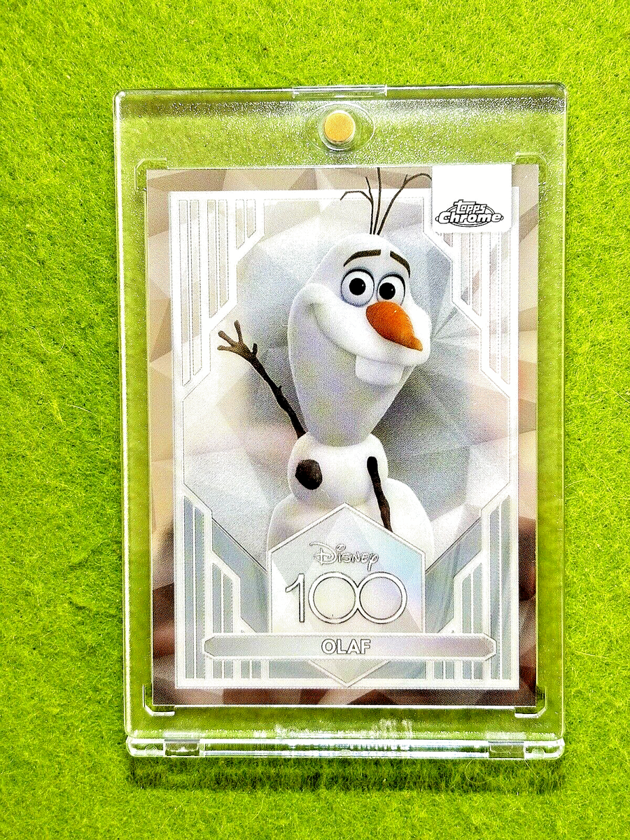 disney 100 cards lorcana Disney 100 OLAF FROZEN SILVER CHROME CARD 2023 Topps Chrome LORCANA USA  SELLER