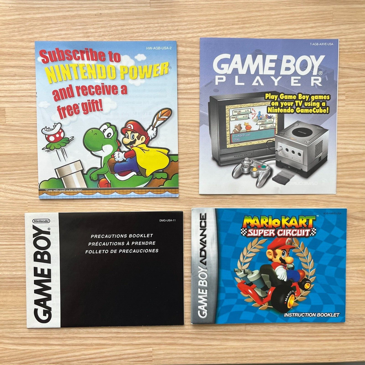 Nintendo Game Boy Advance Mario Kart Super Circuit Box, Manual Inserts  Only
