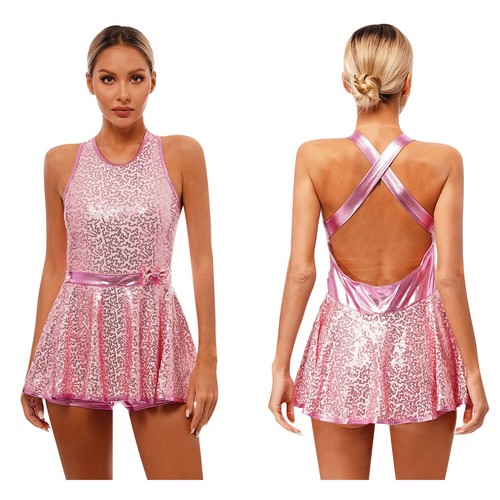 Womens Leotard X-Back Dress Jazz Bodysuit Ballet Dancewear Modern Jumpsuit Tap - Picture 28 of 64