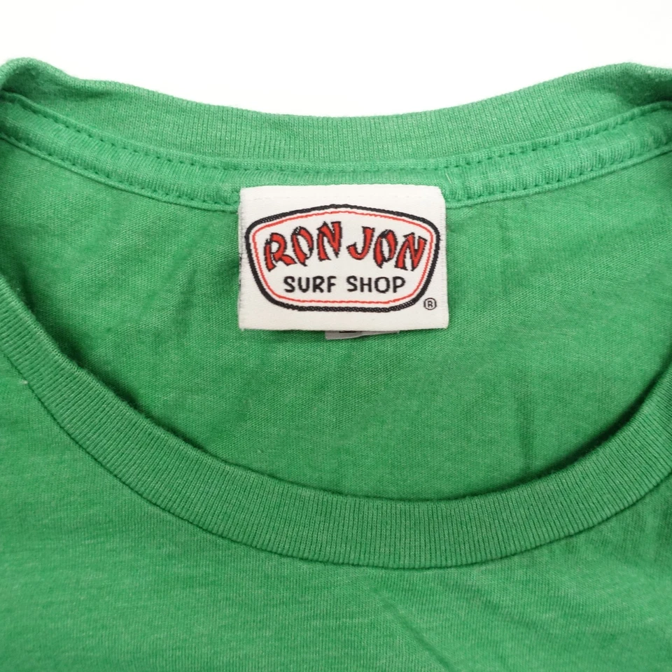 Camiseta para mujer Ron Jon Surf Shop verde gráficos manga corta cuello redondo pulóver Foto 2 de 4