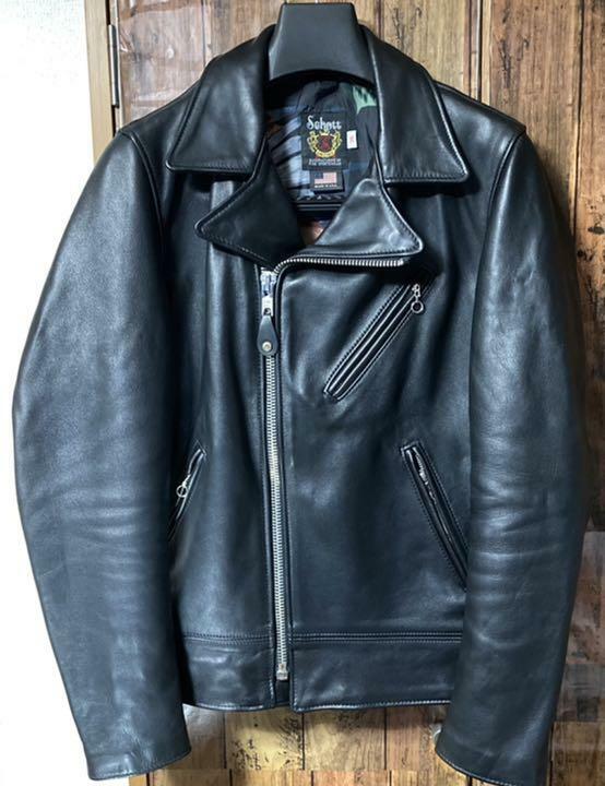 Schott Stussy Leather Double Riders Jacket Size 36 Made in Schott Stussy Leather Double Riders Jacket Size 36 Made in