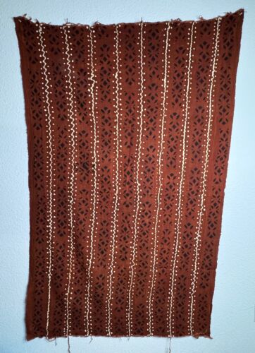 African Bogolanfini Mud Cloth Fabric Handmade Mali Vintage 1990s