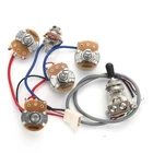 Guitar Prewired Wiring Harness Solderless 2V2T 500K Pots 3 Way Toggle Switch