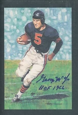 George McAfee Signed Goal Line Art Card Autograph Auto PSA/DNA AN85432