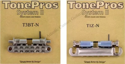 TonePros METRIC Pre-Notched Bridge & Tailpiece Set - NICKEL LPM02/N