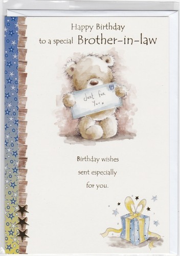 Special Brother-in-Law birthay card Cute Bear Golf Golfing Football Cars - Picture 4 of 25
