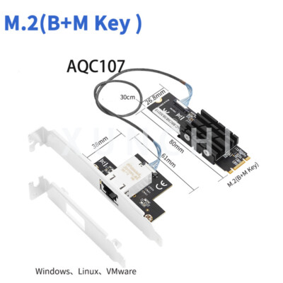 M.2 B/M Key 10g Gigabit Etherent Network Lan Card 10000Mbps RJ45