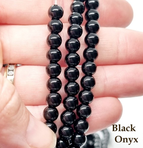 Semi Precious Gemstone Beads Jewellery Making - 6mm Round - 65 per strand - Picture 24 of 176