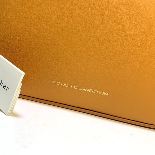 French Connection Poppy Recycled Leather Camera Bag Golden Oak Brown Lavender - Picture 2 of 15