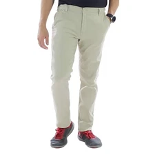 Access Men's Basic Casual Uniform Comfort Stretch Chino Pants