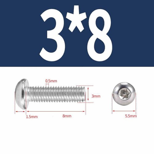 Torx Button Head Security Bolts Anti Vandal Screws A2 Stainless Steel M3 M4-M10 - Picture 12 of 80